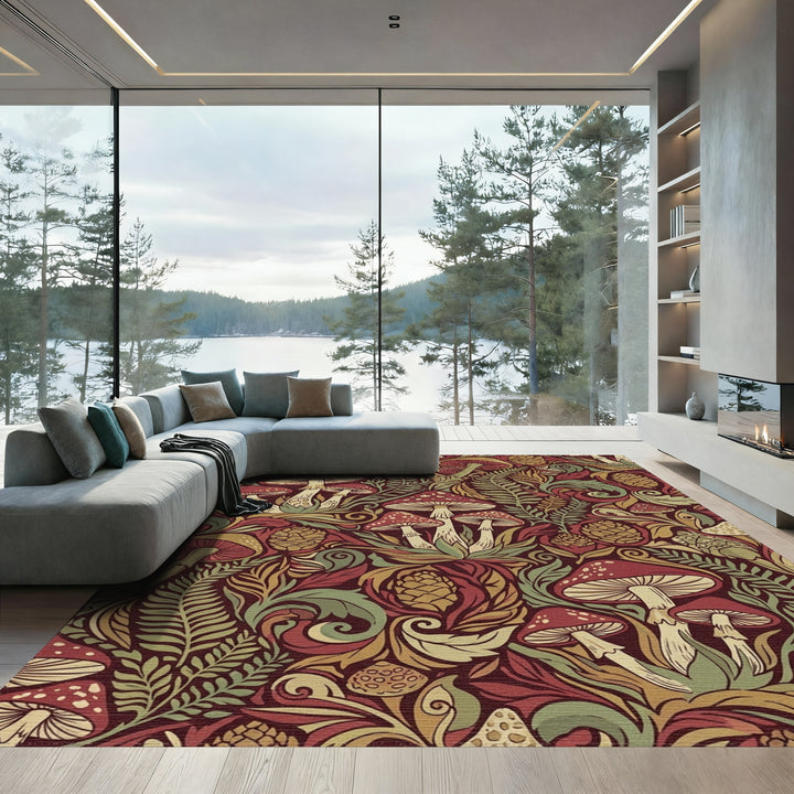 Forest Mushroom Botanical Garden Rug