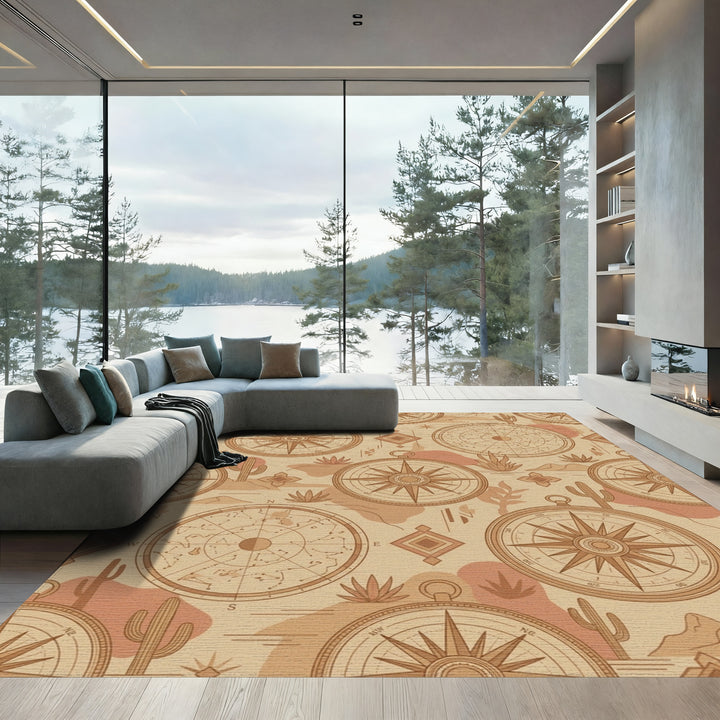 Desert Compass Celestial Constellation Rug