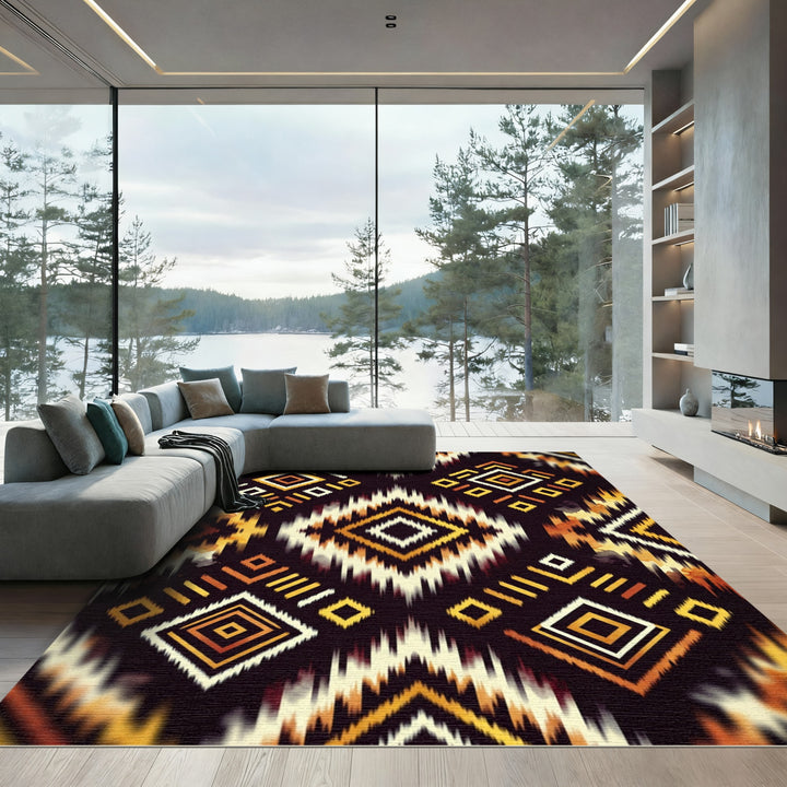 Tribal Diamond Ikat Rug