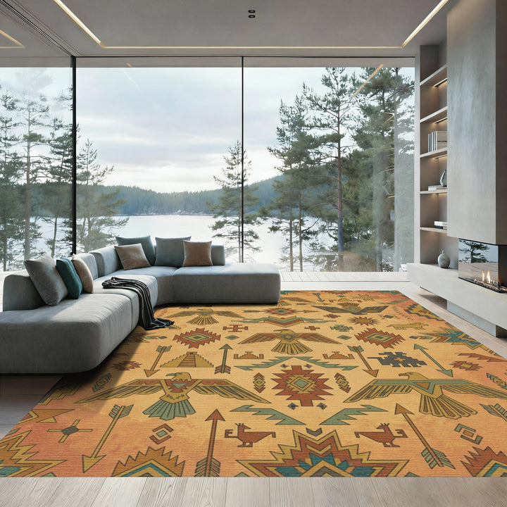 Thunderbird Sun Arrow Southwest Collection Rug