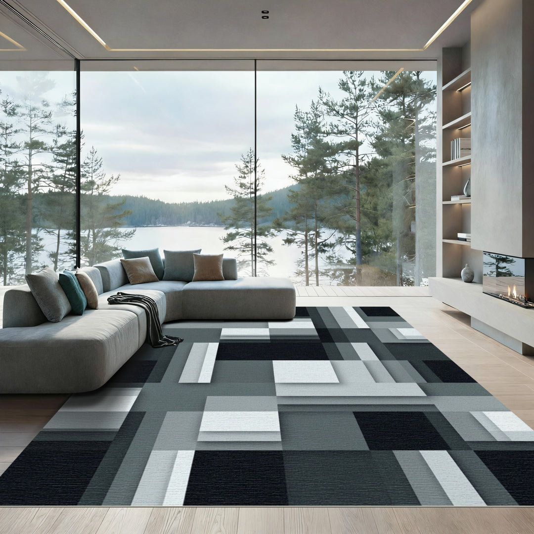 Monochromatic Geometric Layered Rectangles Rug