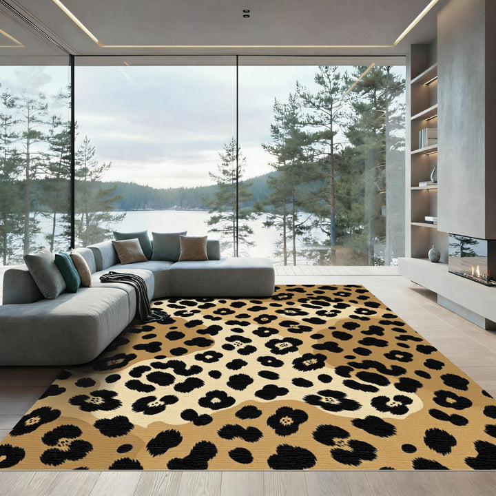 Leopard Spot Luxury Gold Rug