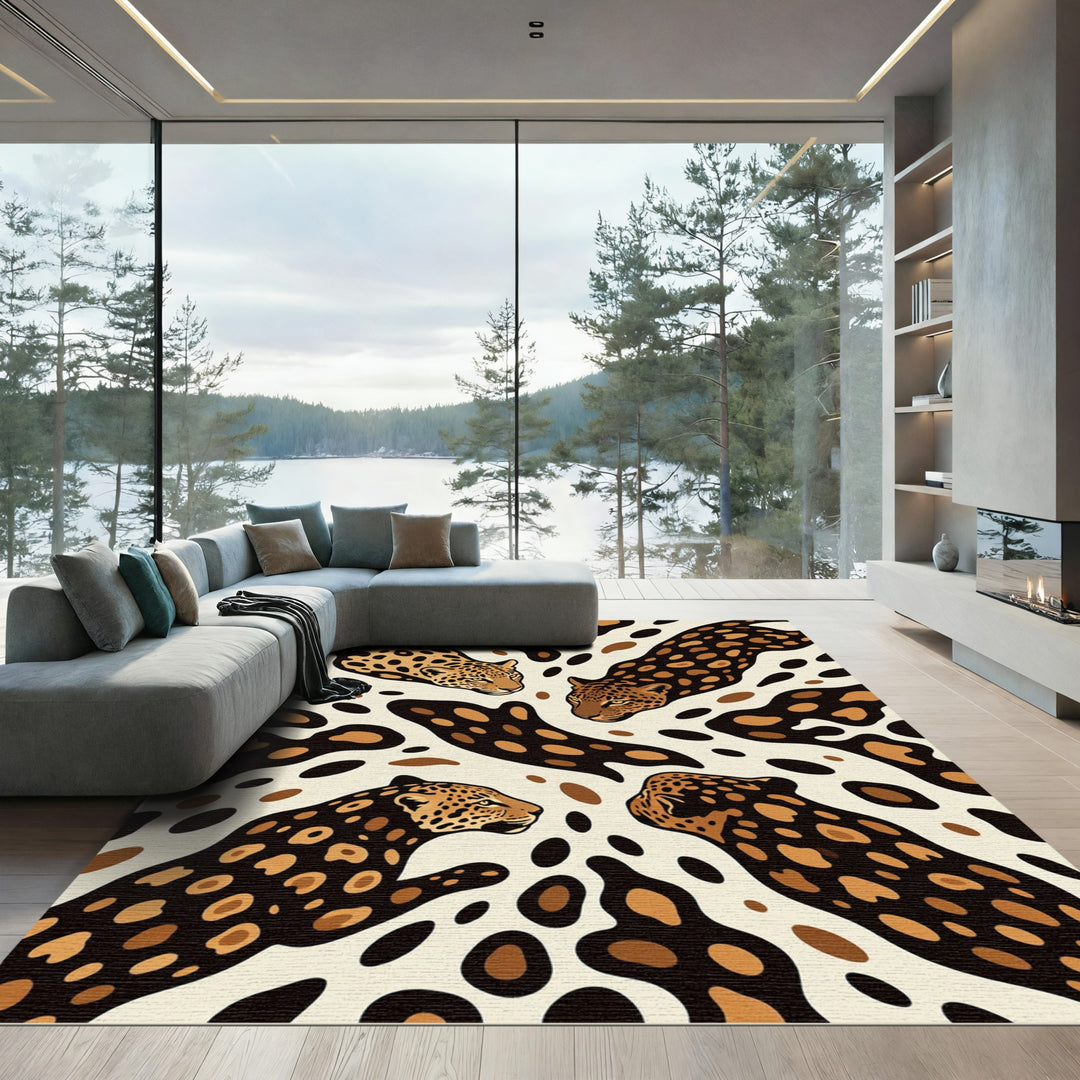 Leopard Spots Abstract Contemporary Rug