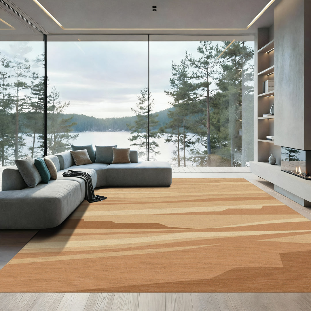 Earthy Tones Abstract Mesa Horizon Rug