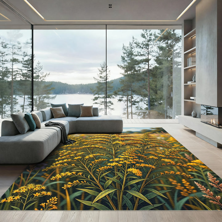 Goldenrod Meadow Summer Bloom Rug