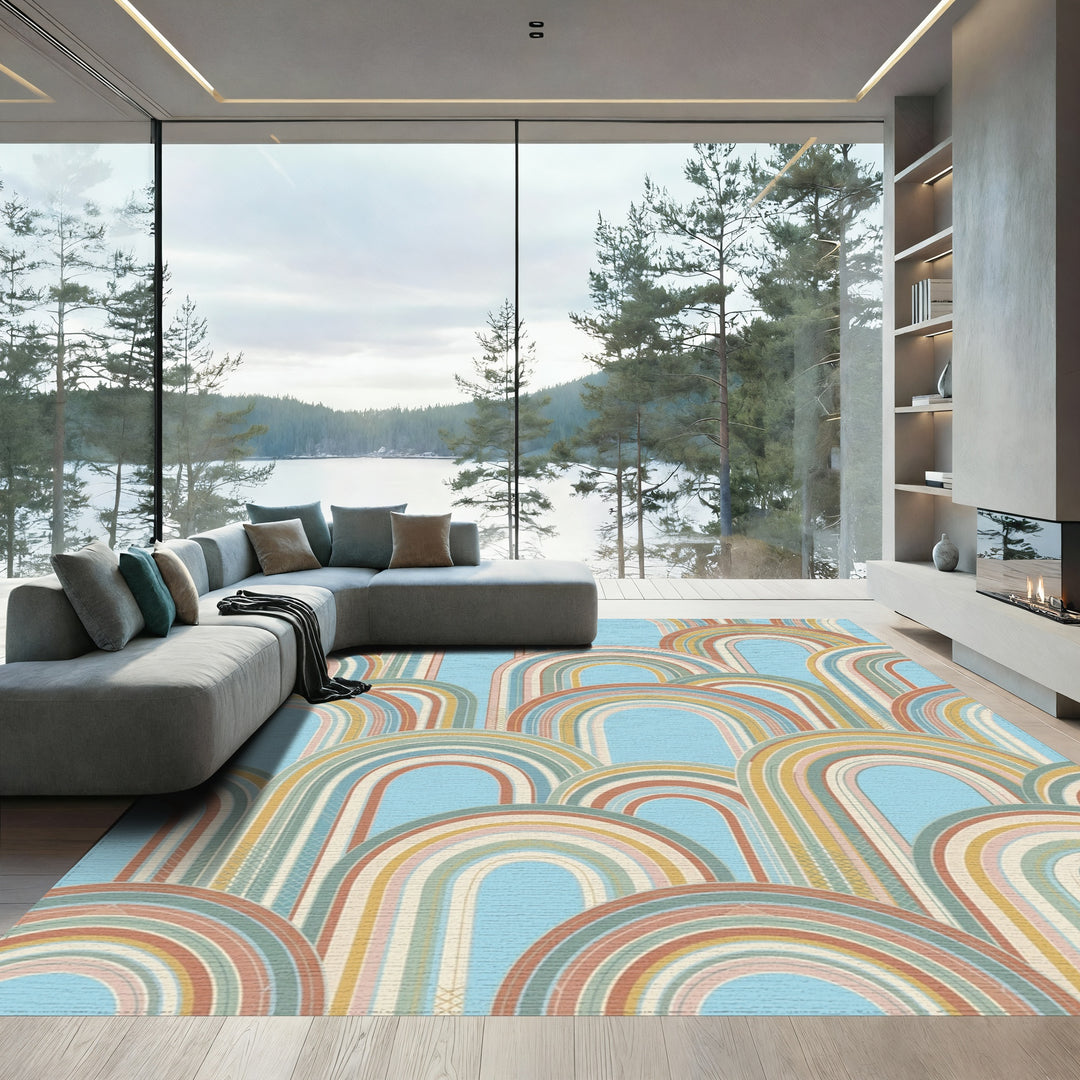 Pastel Rainbow Arch Collection Rug