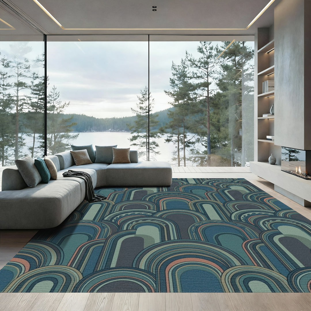 Oceanic Arches Geometric Collection Rug