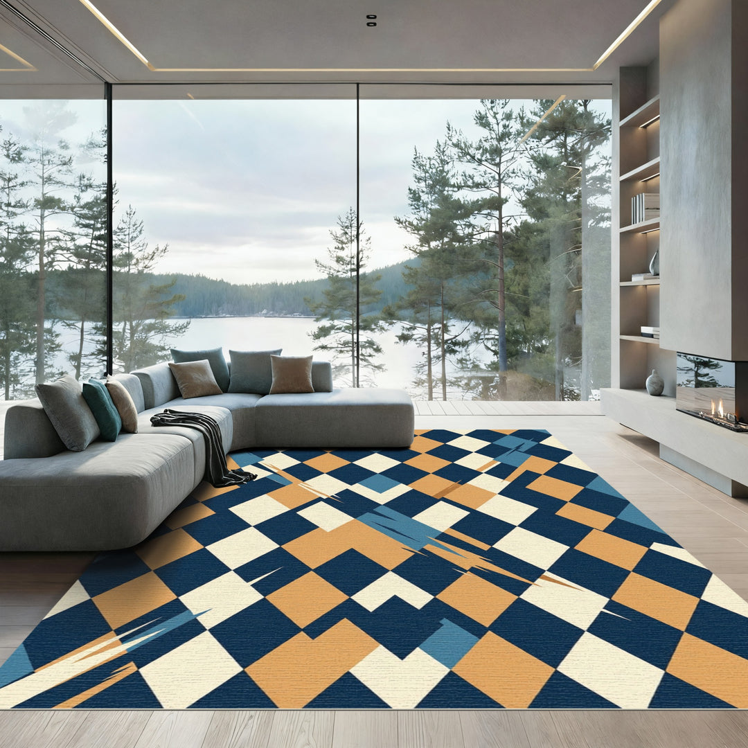 Abstract Diamond Shapes Rug