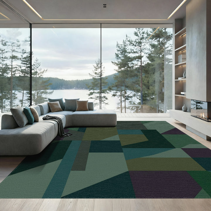 Deep Forest Geometric Deconstructed Abstraction Rug