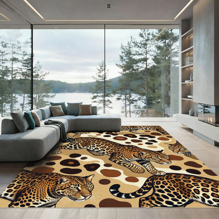 Leopard Spots Camouflage Jungle Rug