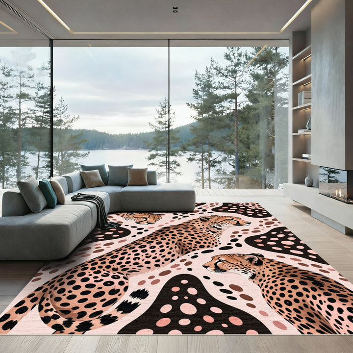 Cheetah Spots Abstract Background Rug