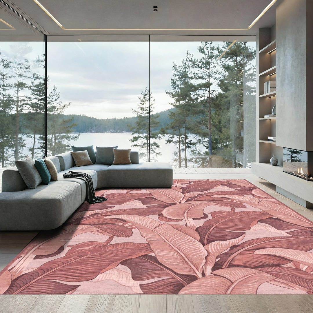 Rose Banana Leaf Lush Canopy Rug