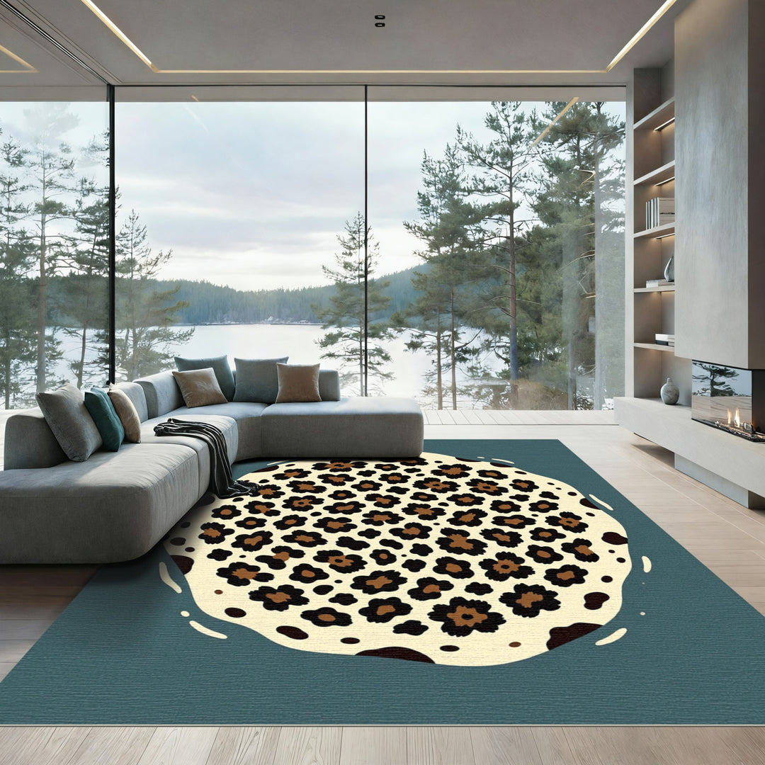 Leopard Spots Round Area Rug