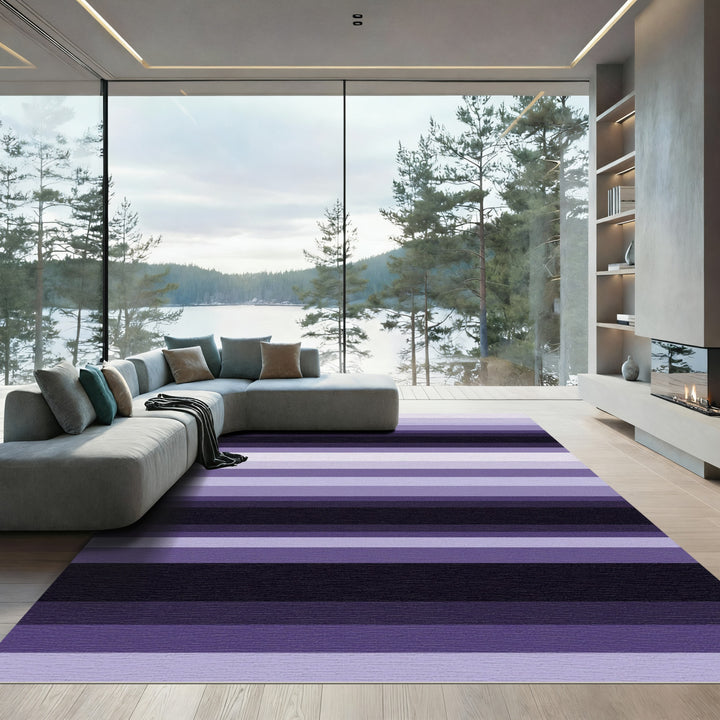 Striped Violet Gradient Harmony Rug