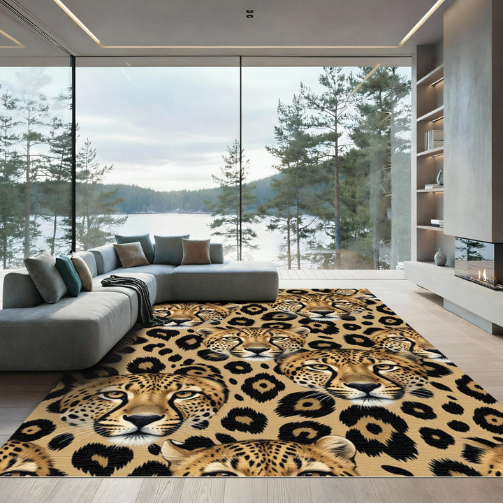 Wild Cheetah Spots Textile Rug