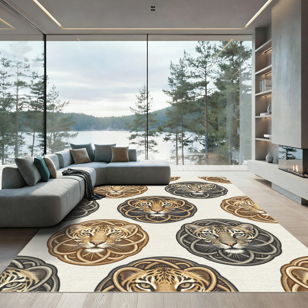 Majestic Feline Celtic Knot Rug