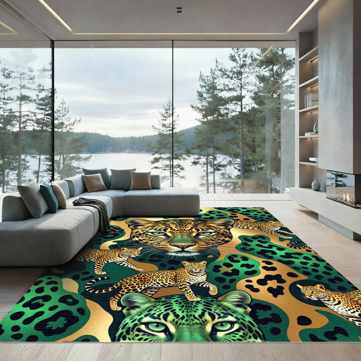 Exotic Leopard Jungle Camo Rug