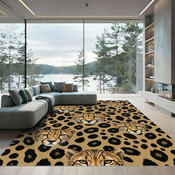 Cheetah Spots Beige Wildlife Rug