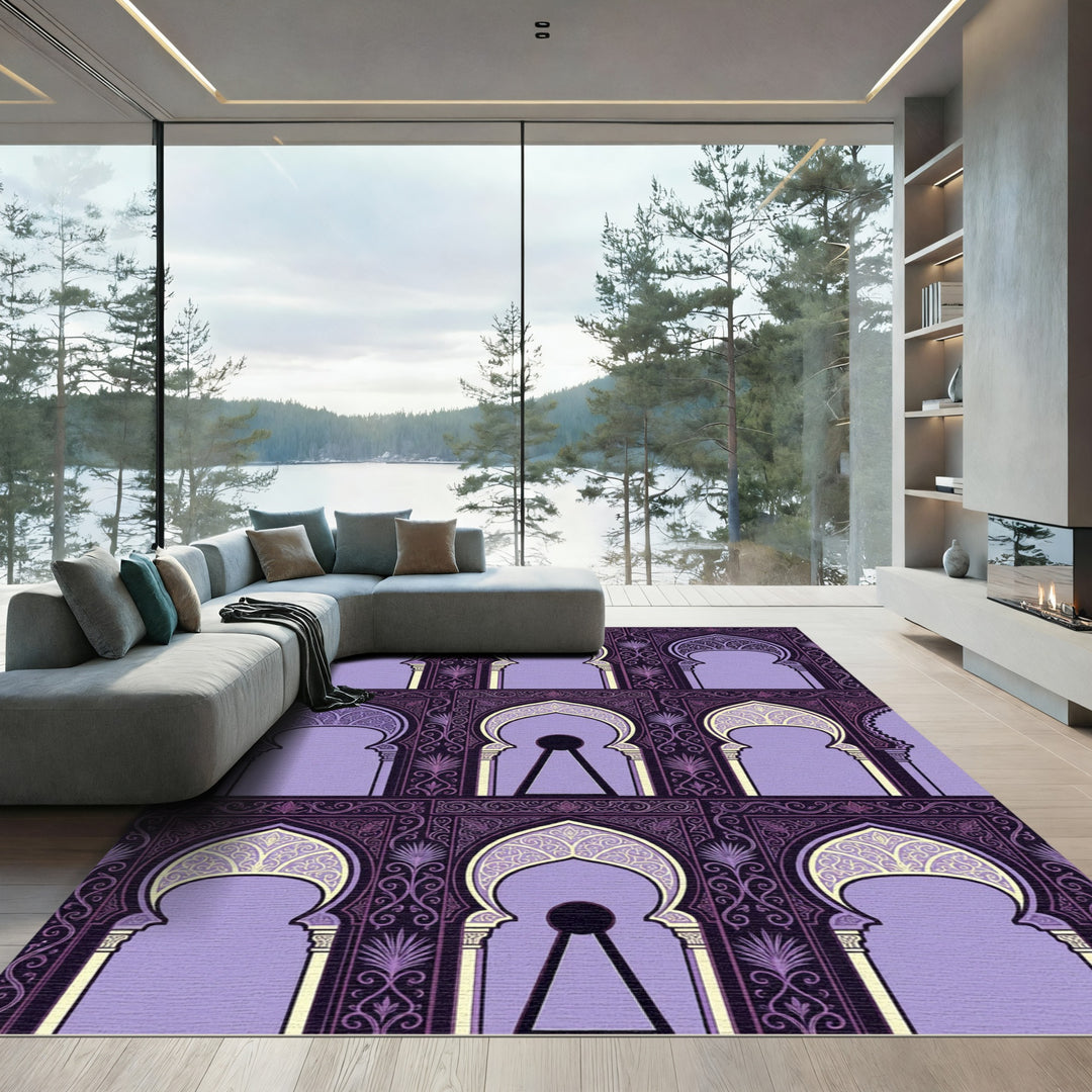 Purple Archway Lattice Repeat Rug