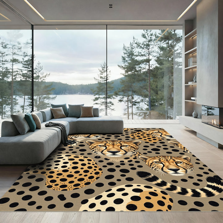 Cheetah Spots Jungle Animals Rug