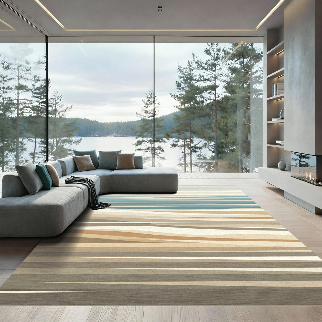 Abstract Sand Dune Ocean Rug