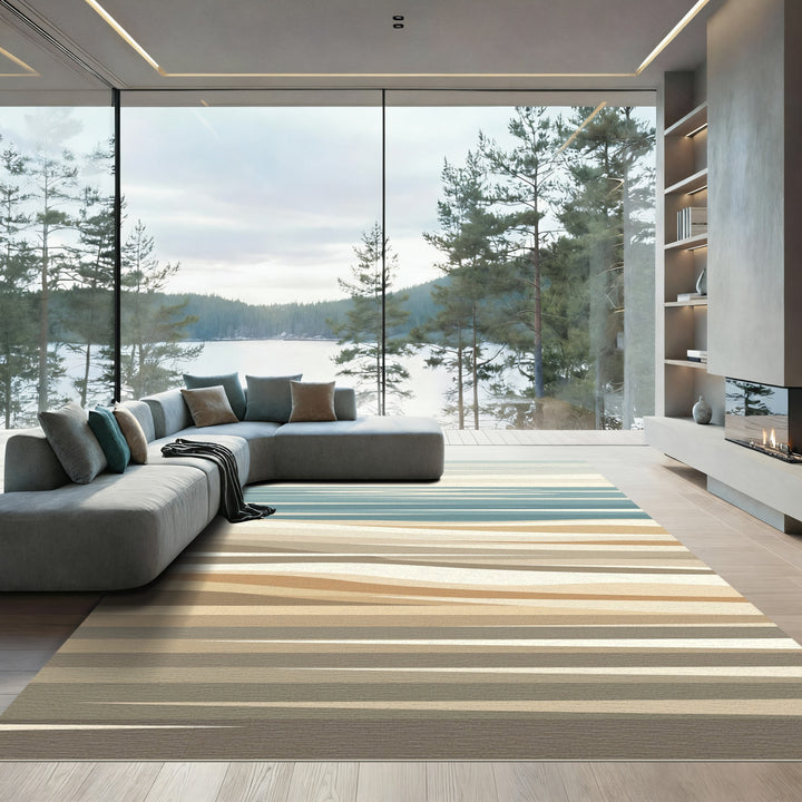 Abstract Sand Dune Ocean Rug