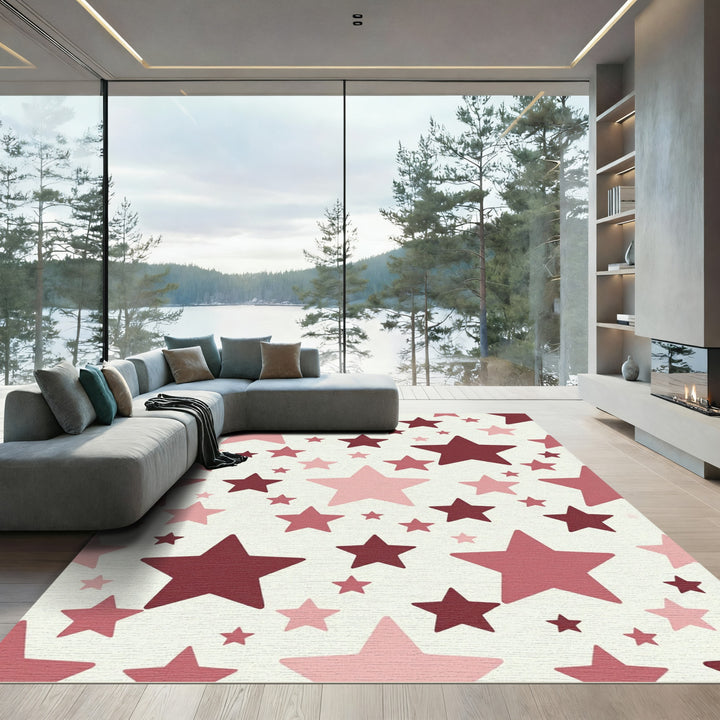 Blush Pink Star Scatter Rug