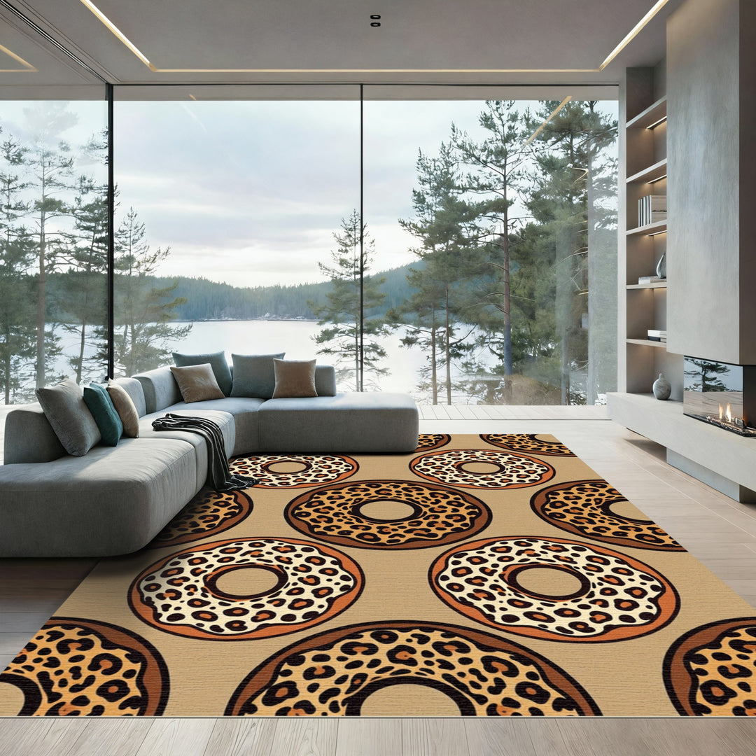 Fun Leopard Spots Doughnut Rug