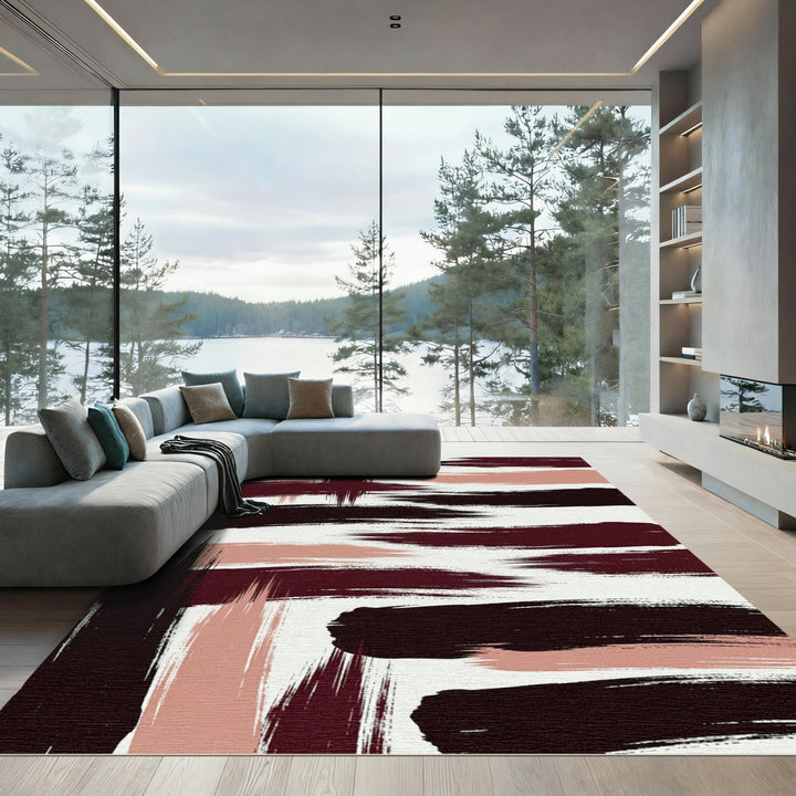 Bold Brushstroke Abstract Rug