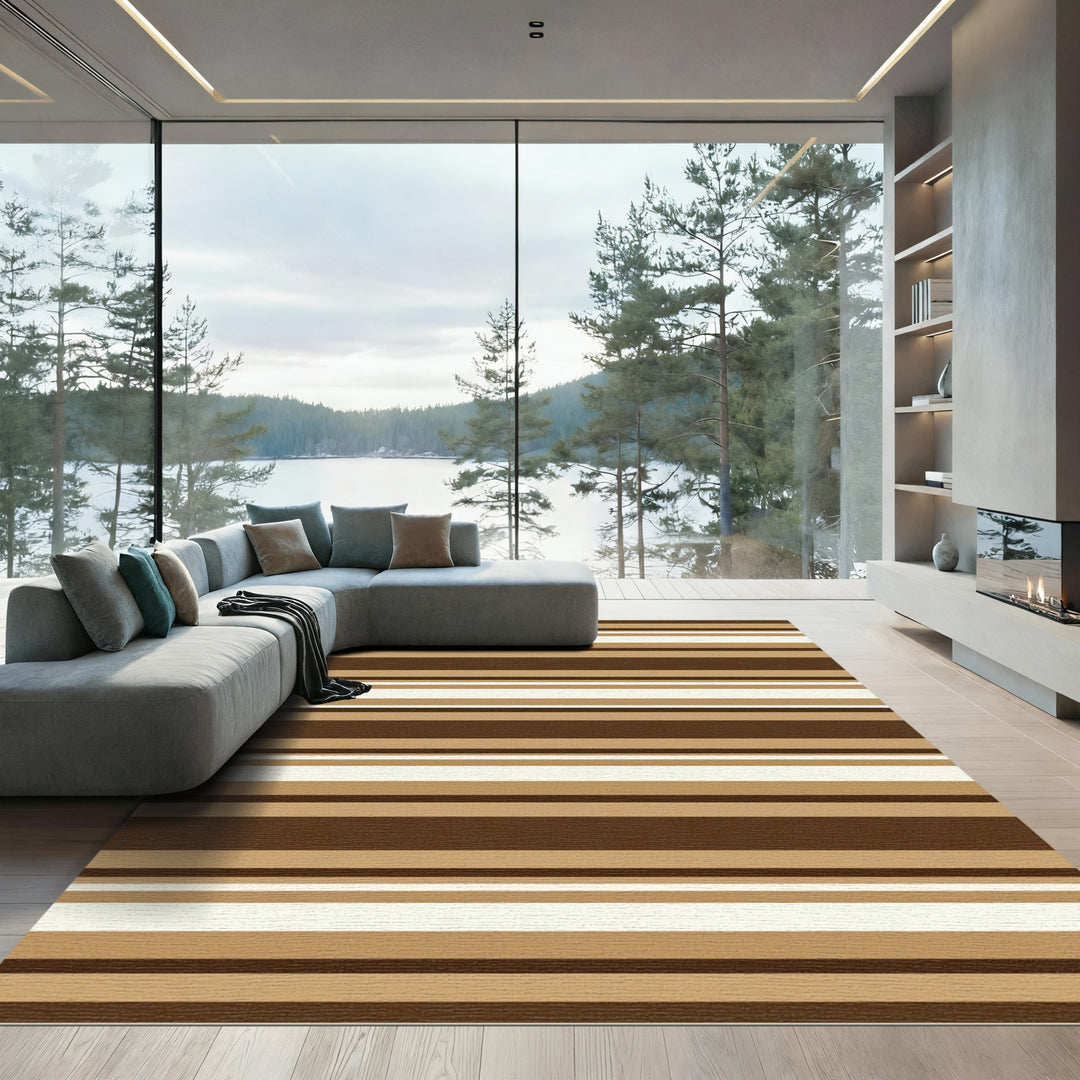 Earthy Tones Multi Stripe Rug