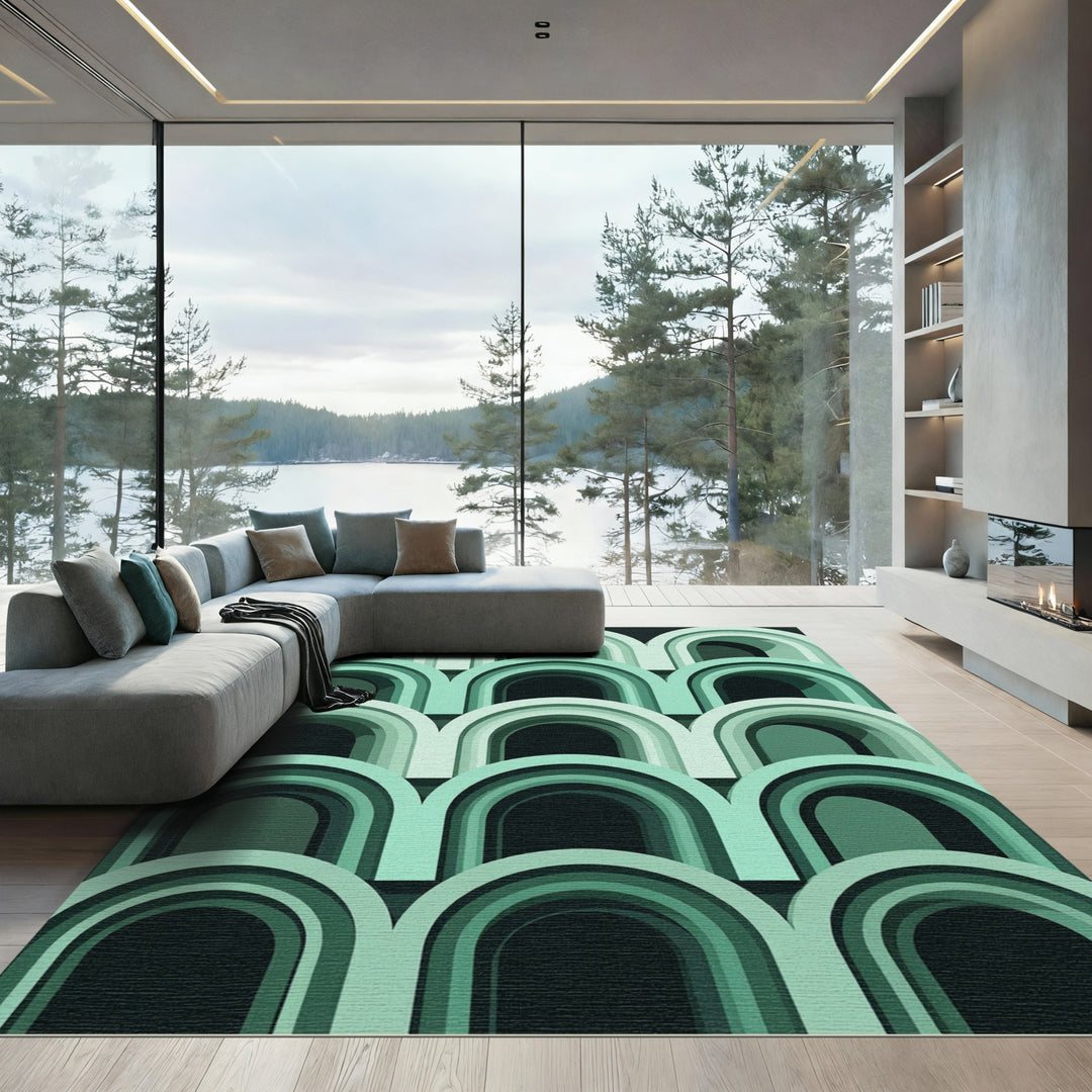 Verdant Archway Fade Overlapping Rug