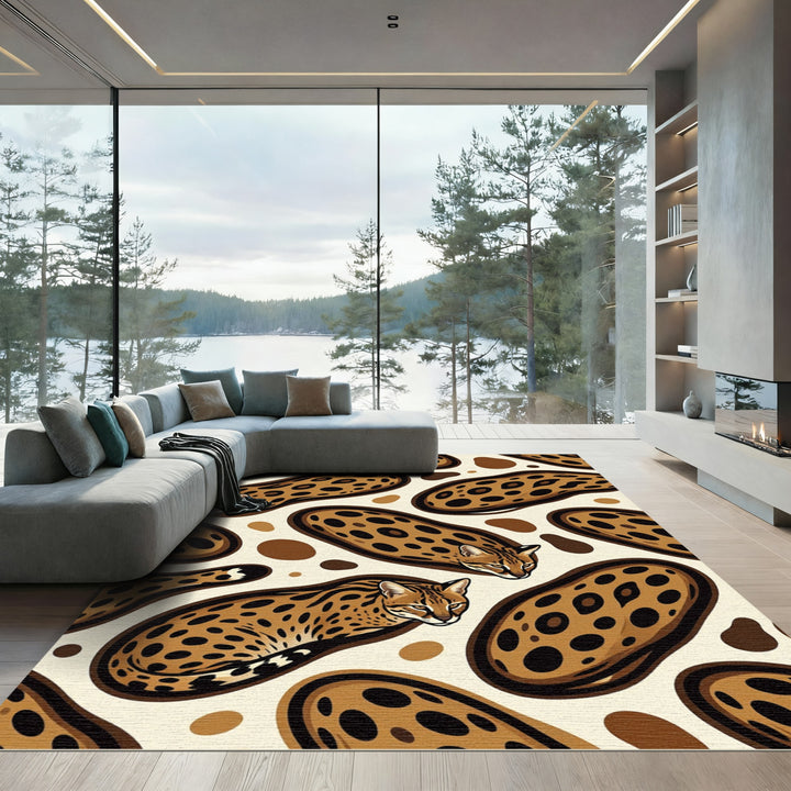 Spotted Cat Wild Animal Rug