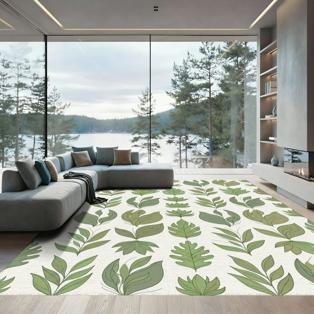 Verdant Foliage Medley Repeat Rug
