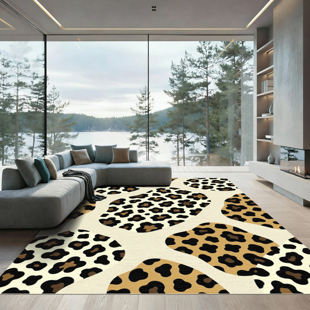 Abstract Leopard Spots Rug