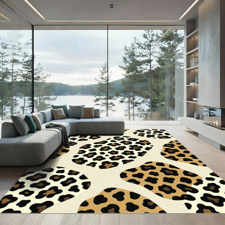 Abstract Leopard Spots Rug