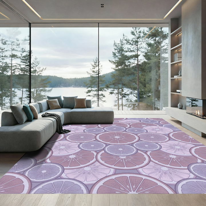 Pastel Citrus Slice Medley Rug