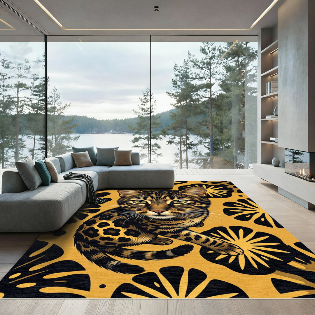 Exotic Leopard Jungle Animal Rug