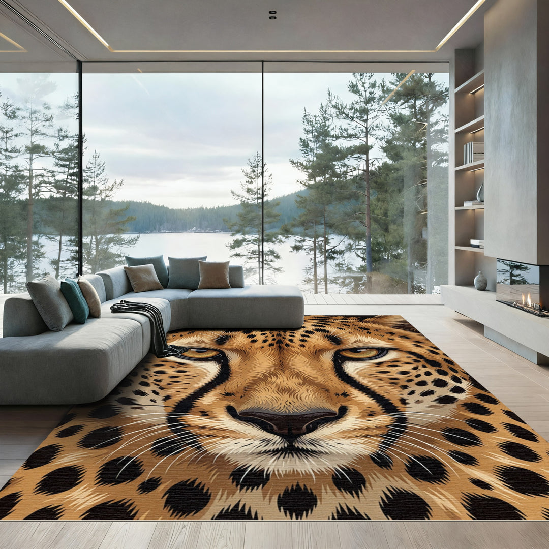 Majestic Cheetah Spot Close Up Rug