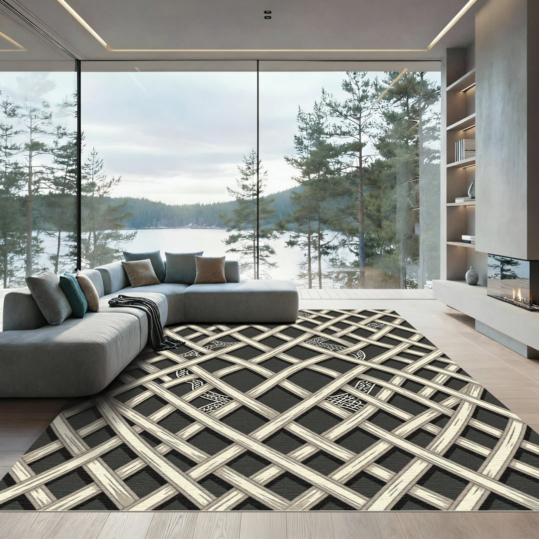 Woven Interlace Celtic Knot Rug