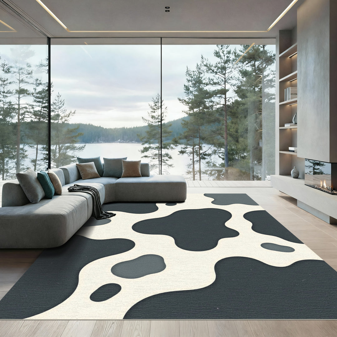 Trendy Cream Cow Hide Rug