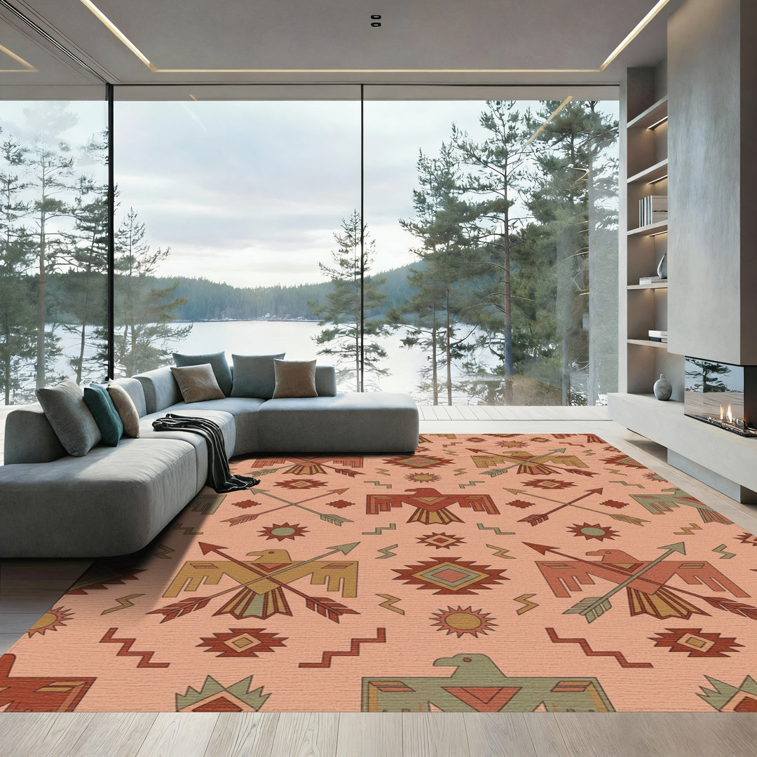 Southwestern Thunderbird Arrows Sun Rug