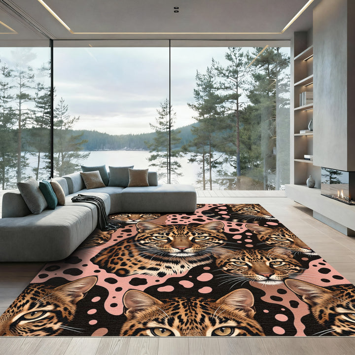 Leopard Spots And Eyes Rug