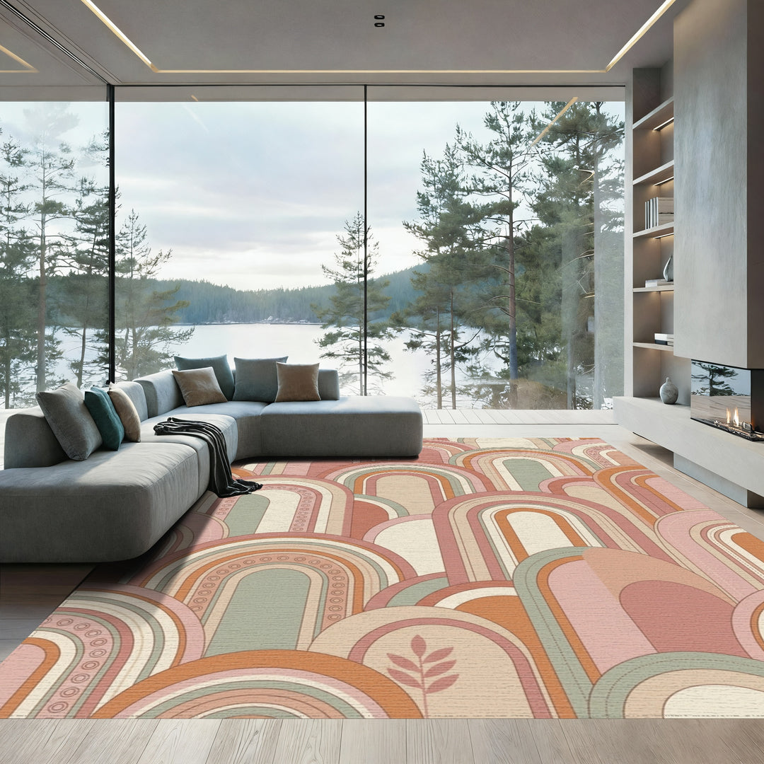 Terracotta Pink Arch Array Rug