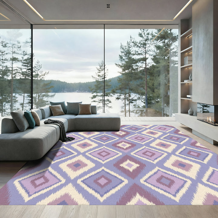 Shaggy Diamond Lavender Plum Rug