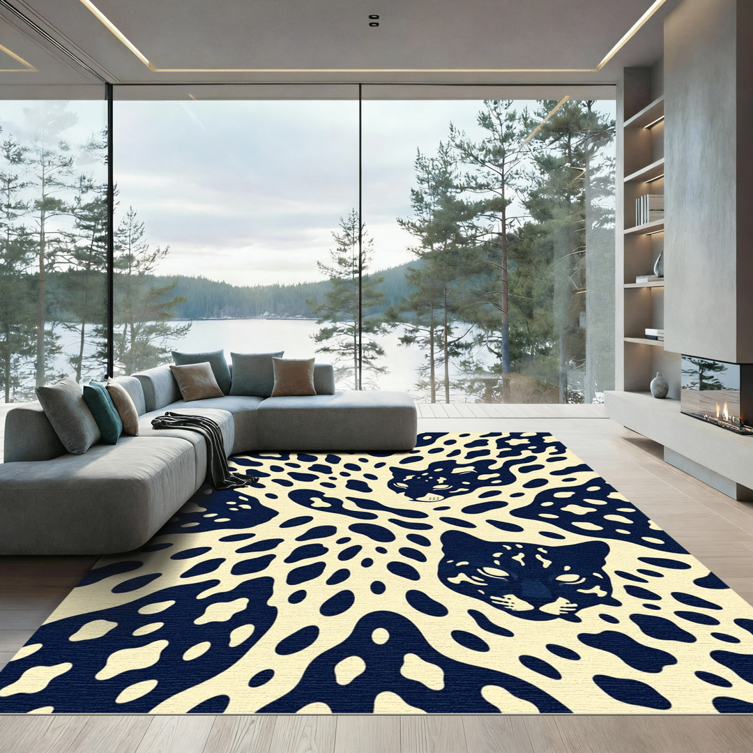 Spotted Leopard Abstract Art Rug
