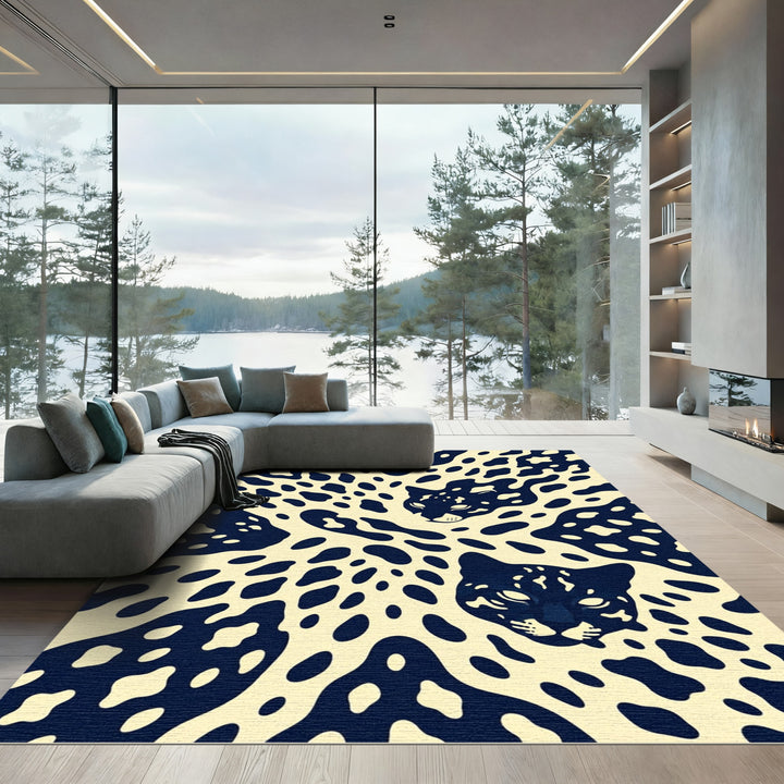Spotted Leopard Abstract Art Rug
