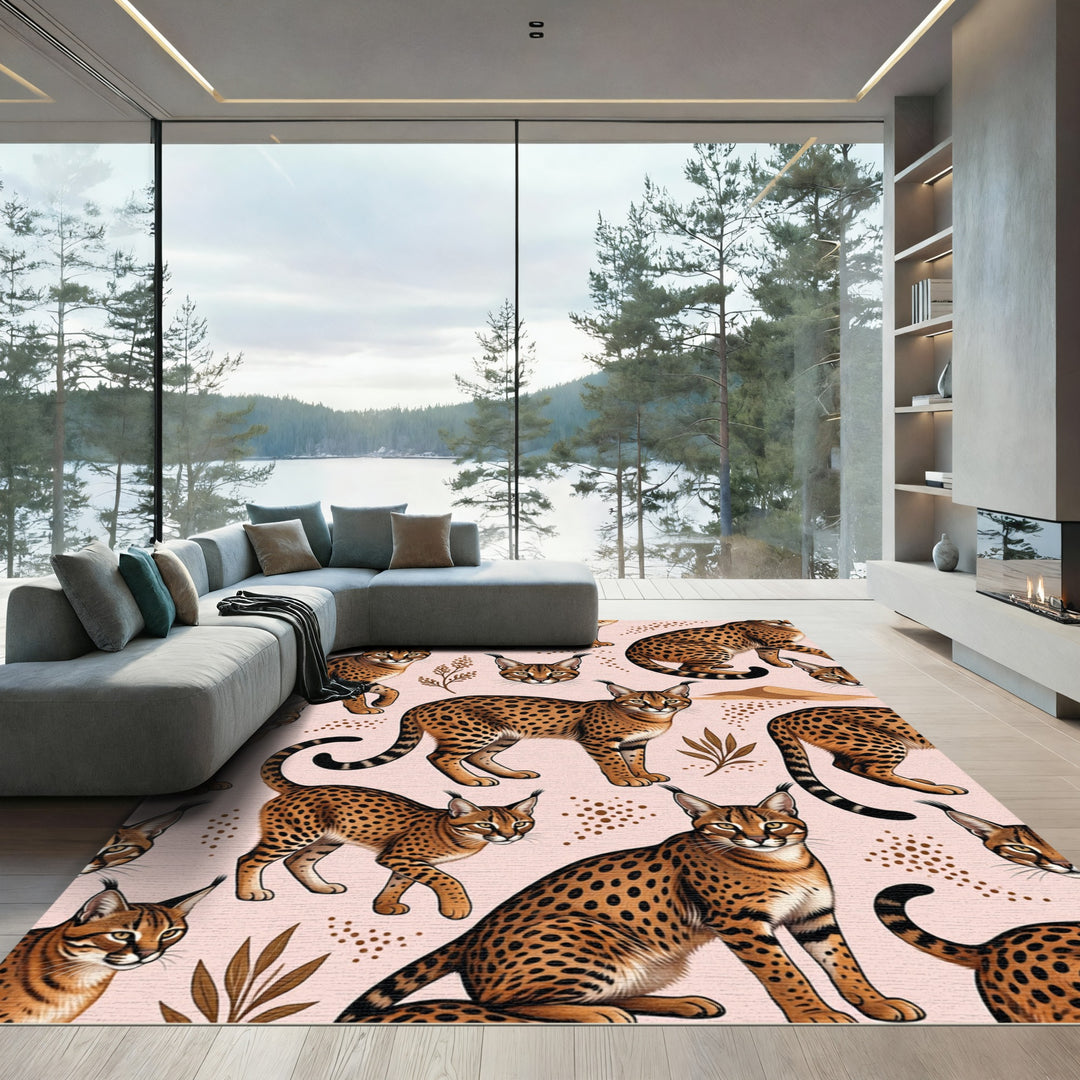 Wild Savannah Cat Art Rug