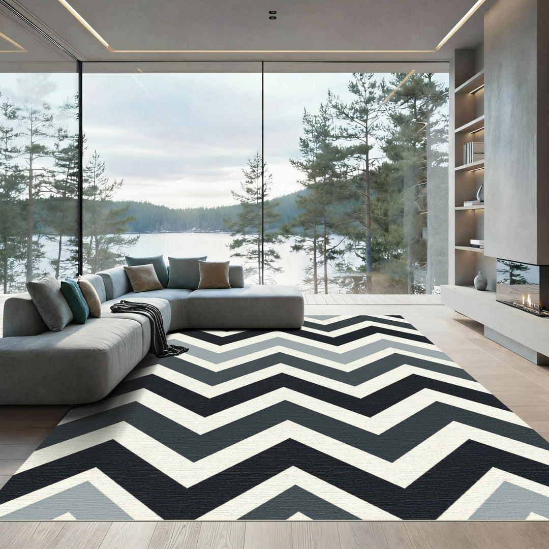 Modern Chevron Zigzag Rug