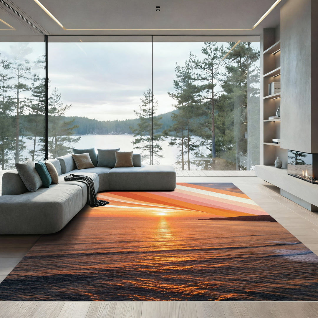 Sunset Warm Stripe Archway Rug