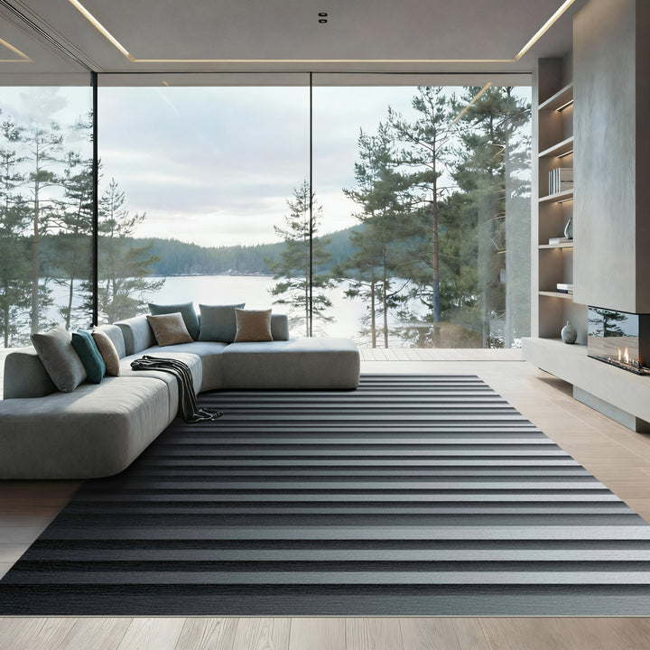 Modern Stripe With Shadow Effect Rug